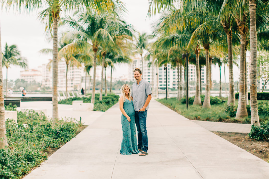 Raleigh Wedding Photographer Miami Maternity Photoshoot in South Pointe Park on South Beach in Florida