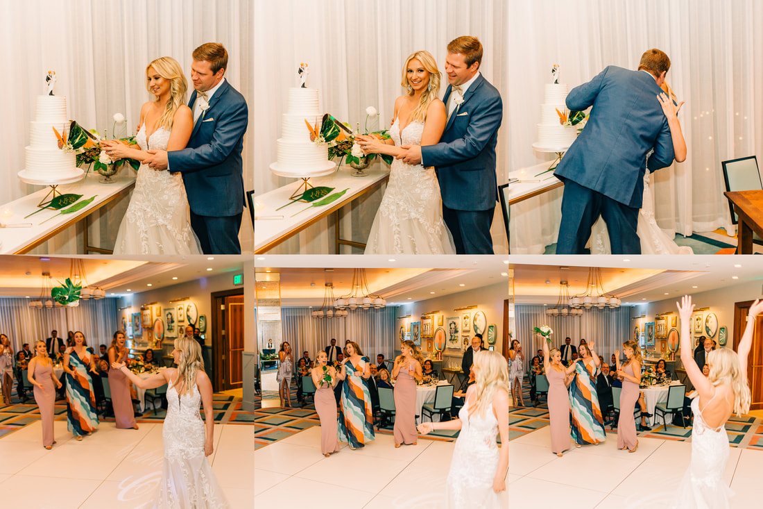 Raleigh Wedding photographer, Confidante Hotel Wedding, Miami wedding photographer, bouquet toss 