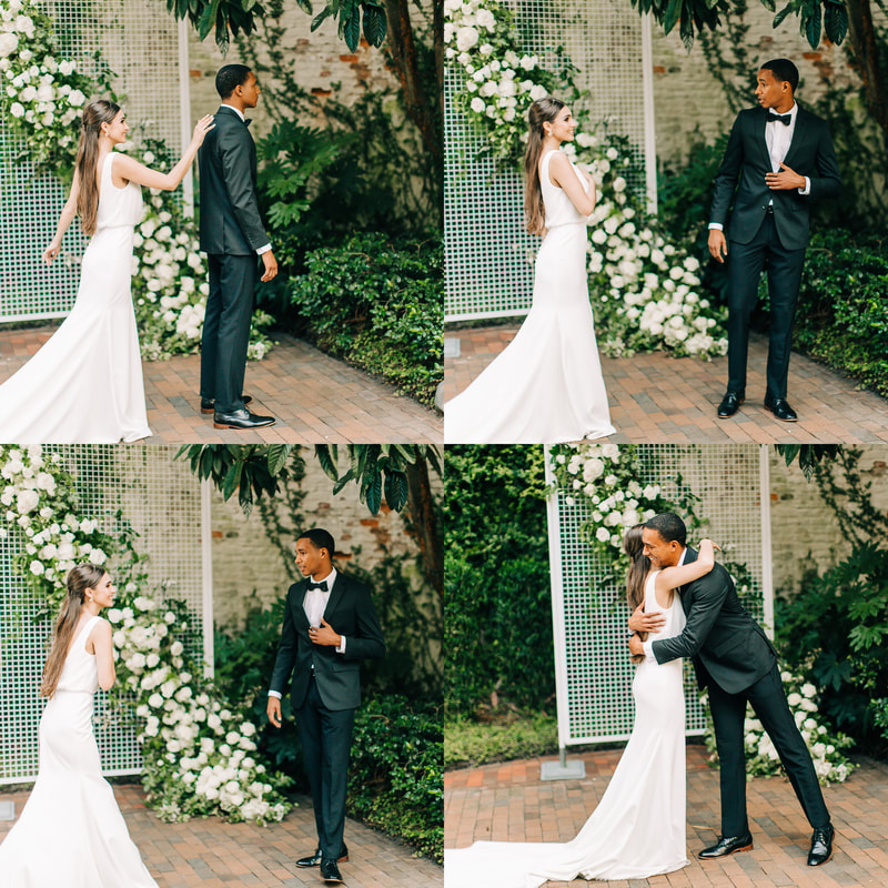wilmington-wedding-photographer-the-atrium-modern-garden-elopement-black-white-wedding