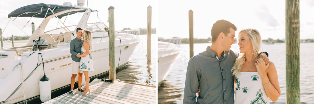 Wilmington wedding photographer takes engagement pictures in Carolina Beach