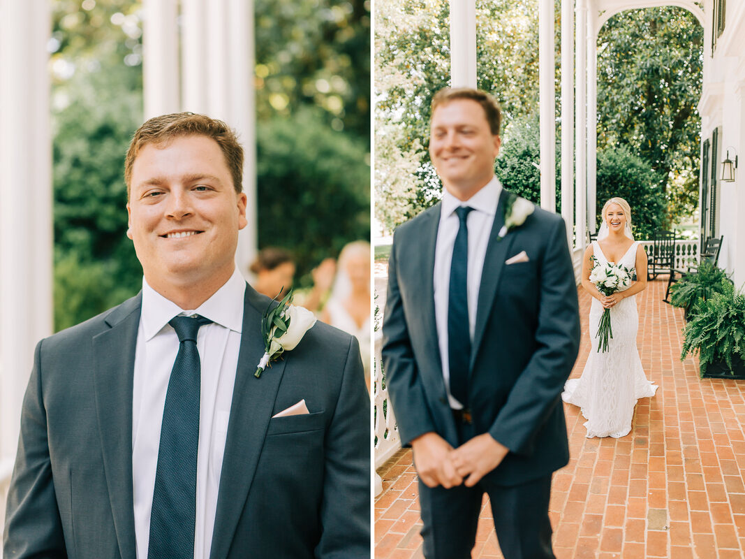 Cloverleaf farm wedding photographer bride and groom first look