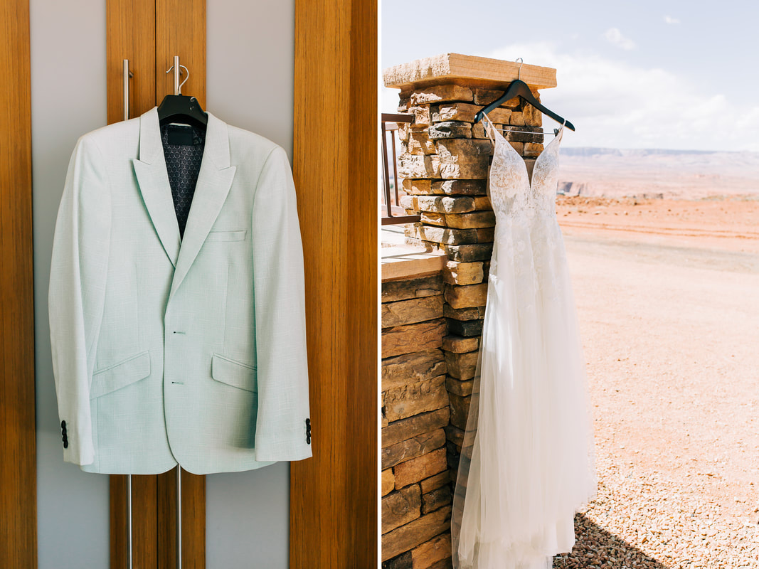 Horseshoe Bend Wedding Horseshoe Bend Elopement of Mint Wedding Suit and wedding dress