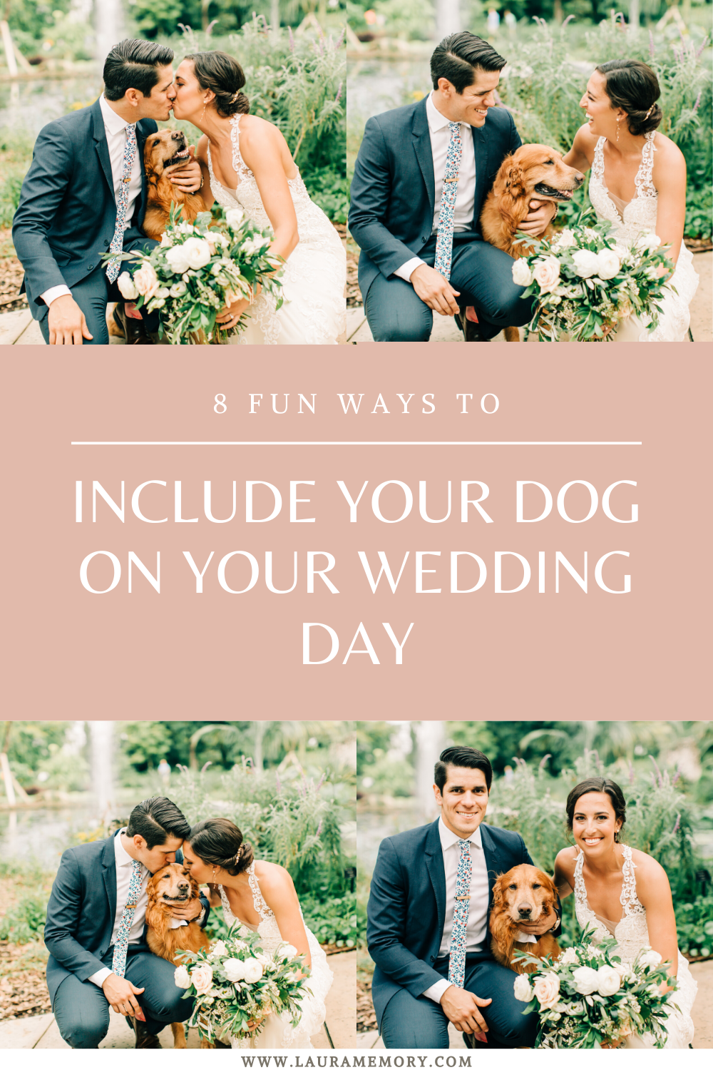 How to include your dog on your wedding day, how to include your dog in wedding photos, dog engagement photos
