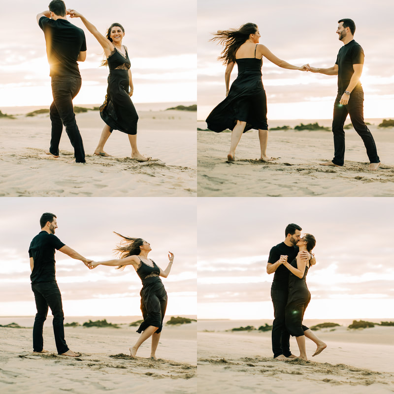 Dancing on sand dunes in nags head, nc