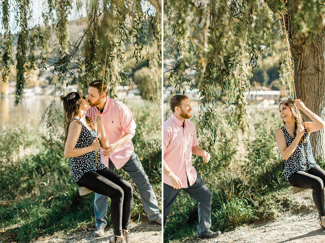Miami Wedding Photographer in Queenstown, New Zealand for a lake engagement 