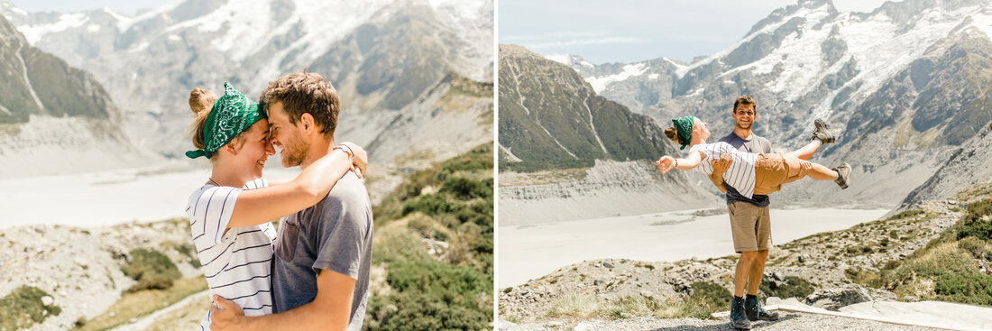 Mount Cook New Zealand Adventure Engagement - Miami Photographer 