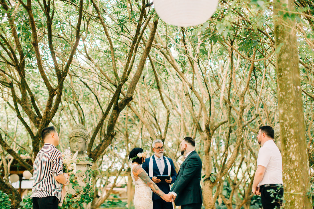 Raleigh Wedding Photographer, Redland Koi Gardens Wedding, Miami Elopement, Boho Wedding Ceremony