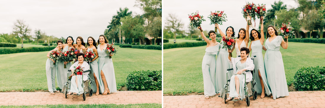 Raleigh Wedding photographer, Thalatta Estate wedding, Miami wedding photographer, bridesmaids dresses mix and match