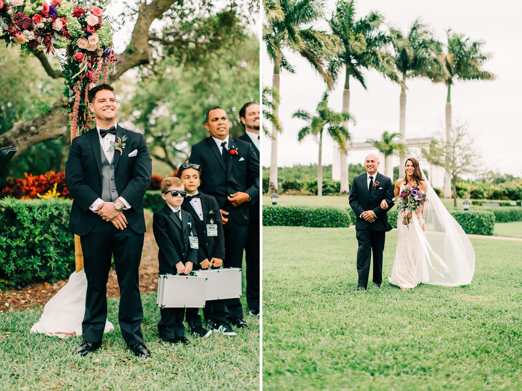 Raleigh Wedding photographer, Thalatta Estate wedding, Miami wedding photographer, wedding ceremony under tree 