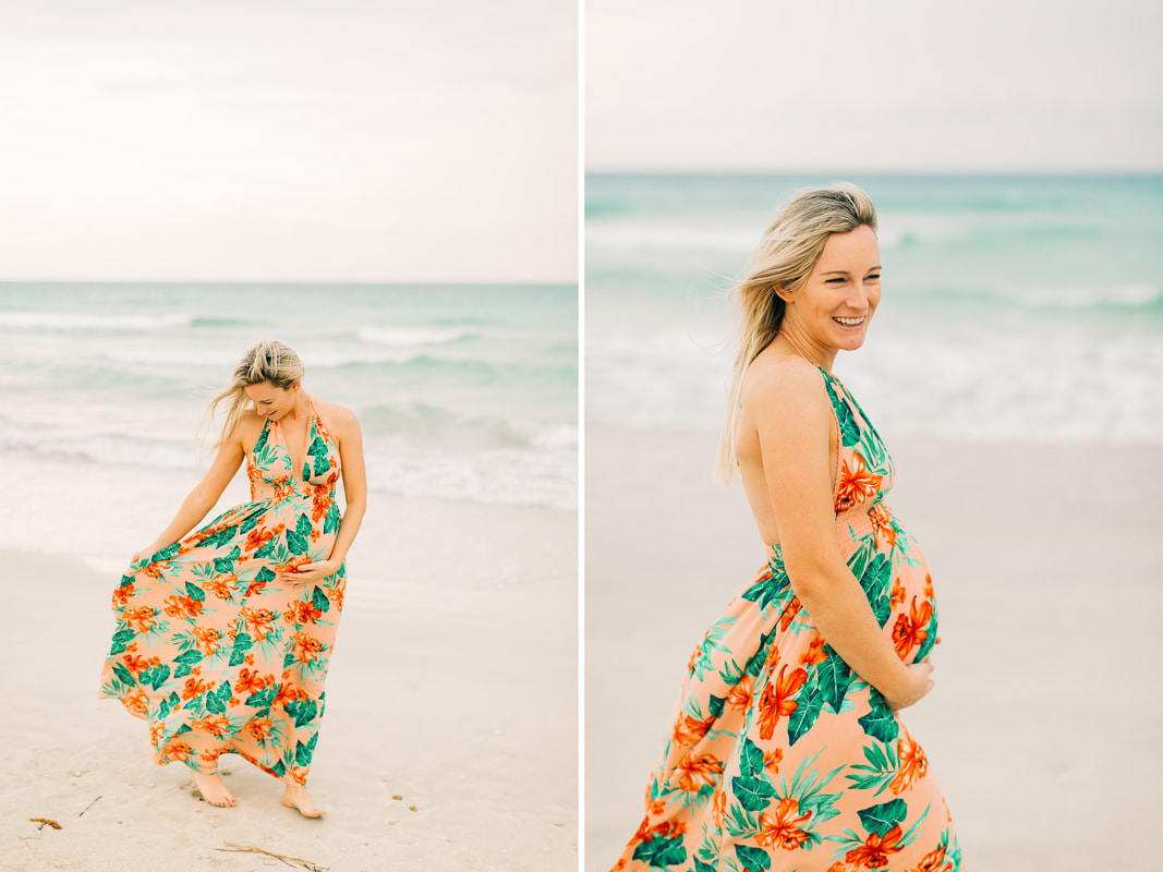 Raleigh Wedding Photographer Miami Maternity Photoshoot in South Pointe Park on South Beach in Florida Destination photographer