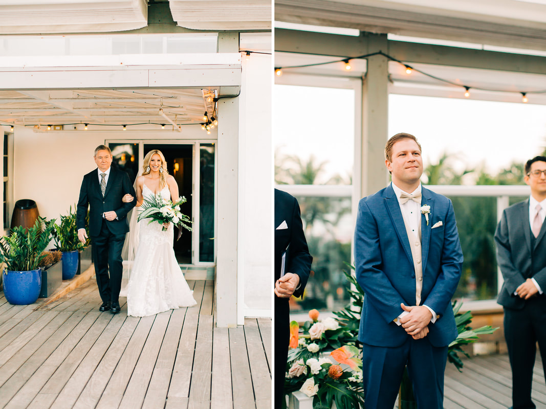 Raleigh Wedding photographer, Confidante Hotel Wedding, Miami wedding photographer, tropical wedding ceremony, wedding first look