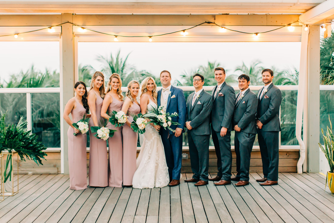 Raleigh Wedding photographer, Confidante Hotel Wedding, Miami wedding photographer, wedding party poses