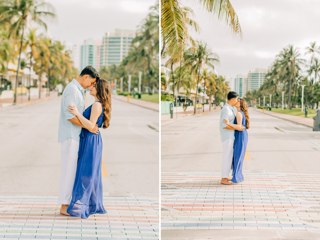 Raleigh wedding photographer Miami beach engagement photographer south beach 