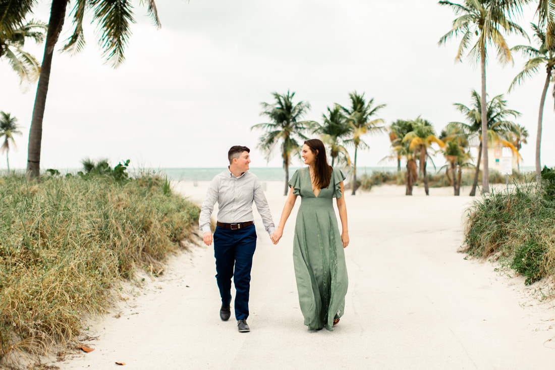 Raleigh wedding photographer Miami Beach engagement Crandon Beach photos Durham Elopement 